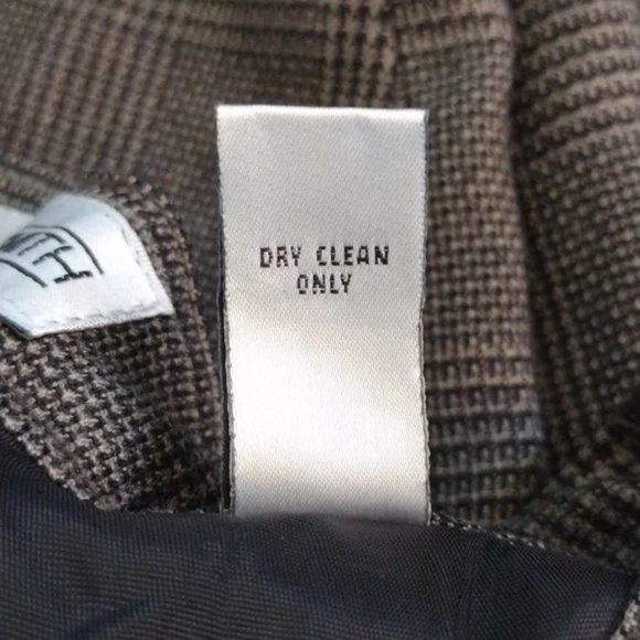 Vintage High Waist Dress Pants 90s Amanda Smith Brown Houndstooth Trousers NWT - Picture 10 of 11